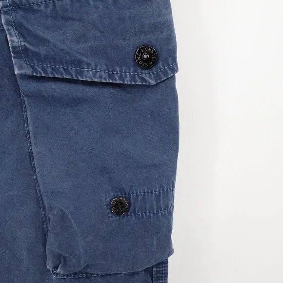 Stone Island Cargo Pants Men 30 Type SL Blue garment dyed trouser Cotton Pockets - Picture 3 of 15